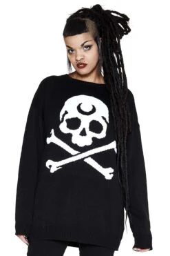 Gothic Wear Store -Gothic Wear Store 2 THE BONE KNIT SWEATER B