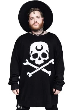 2 The Bone Knit Sweater [PLUS] -Gothic Wear Store 2 THE BONE KNIT SWEATER PLUS MEN B