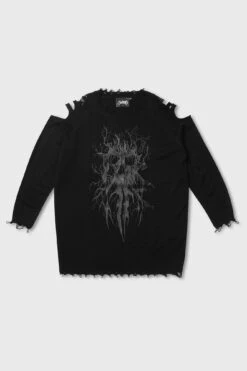 Apparitions Knit Sweater -Gothic Wear Store APPARITIONS KNIT SWEATER FLAT M 1