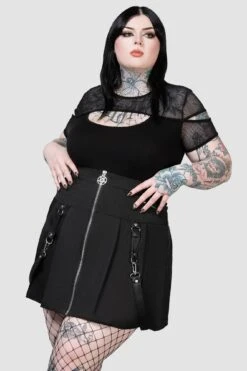 Blaire B*tch Mini Skirt [B] [PLUS] -Gothic Wear Store BLAIRE BITCH MINI SKIRT PLUS W D