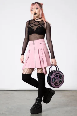 Blaire B*tch Mini Skirt [PASTEL PINK] -Gothic Wear Store BLAIRE B TCH MINI SKIRT PASTEL PINK B