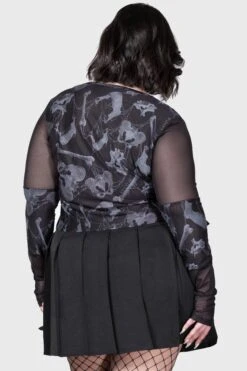 Bright Light Long Sleeve Top [PLUS] -Gothic Wear Store BRIGHT LIGHT LONG SLEEVE TOP PLUS W E