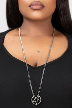 Broken Seal Pentagram Necklace -Gothic Wear Store BROKEN SEAL PENTAGRAM NECKLACE W D