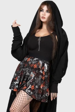 Carrie Skater Skirt -Gothic Wear Store CARRIE SKATER SKIRT W F