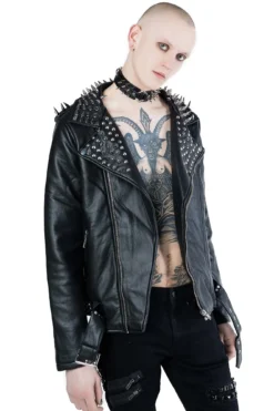Creeping Death Biker Jacket 11 Creeping Death Biker Jacket -Gothic Wear Store CREEPING DEATH BIKER JACKET C