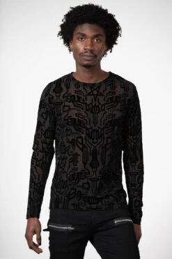 Gothic Wear Store -Gothic Wear Store CYBORG MESH TOP M B