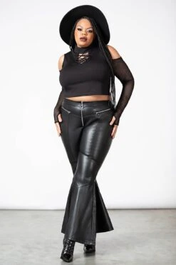 Dark Half Long Sleeve Top [PLUS] -Gothic Wear Store DARK HALFS LONG SLEEVE TOP PLUS W C