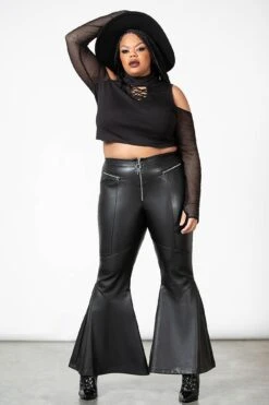 Dark Half Long Sleeve Top [PLUS] -Gothic Wear Store DARK HALFS LONG SLEEVE TOP PLUS W D