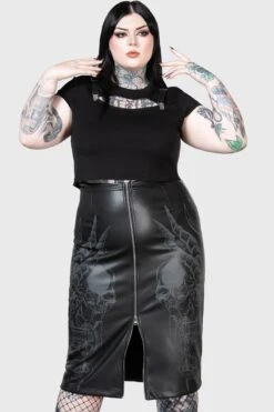 Darkest Myth Pencil Skirt [PLUS] -Gothic Wear Store DARKEST MYTH PENCIL SKIRT PLUS W E