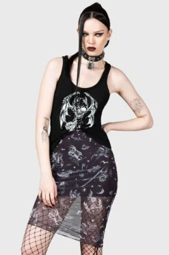 Dazed Skull Mini Skirt -Gothic Wear Store DAZED SKULL MINI SKIRT W D