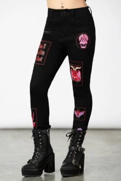 Dealer Patched Jeans -Gothic Wear Store DEALER PATCHED JEANS WOMENS G