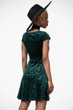 Devilry Skater Dress [EMERALD] -Gothic Wear Store DEVILRY SKATER DRESS EMERALD W E