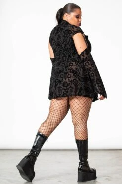 Digital Daze Mesh Dress [PLUS] -Gothic Wear Store DIGITAL DAZE MESH DRESS PLUS W E