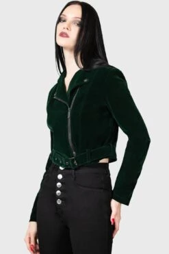 Emerald Goddess Biker Jacket -Gothic Wear Store EMERALD GODDESS BIKER JACKET W D