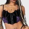 Fang Burnout Velvet Bustier