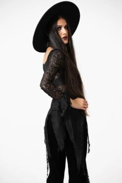 Faythe Lace Top -Gothic Wear Store FAYTHE LACE TOP W D