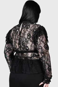 Fickle Feud Blouse [PLUS] -Gothic Wear Store FICKLE FEUD BLOUSE PLUS W G