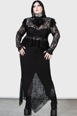 Fickle Feud Blouse [PLUS] -Gothic Wear Store FICKLE FEUD BLOUSE PLUS W d