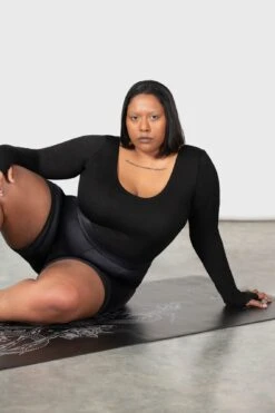 Flexi Demon Long Sleeve Leotard [PLUS] -Gothic Wear Store FLEXI DEMON LONG SLEEVE LEOTARD PLUS W E