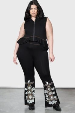 Furrows Hooded Top [PLUS] -Gothic Wear Store FORROWS HOODED TOP PLUS W D