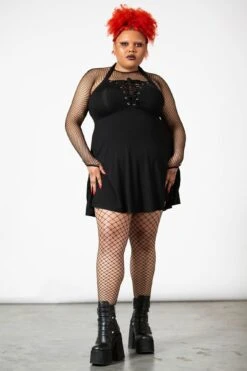 Gothica Halter Dress [PLUS] -Gothic Wear Store GOTHICA HALTER DRESS PLUS W D