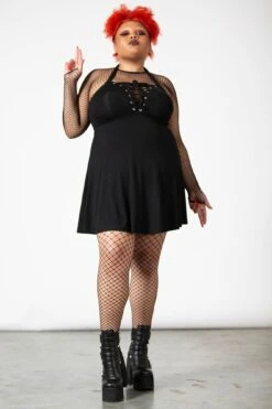 Gothica Halter Dress [PLUS] -Gothic Wear Store GOTHICA HALTER DRESS PLUS W E