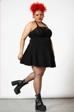 Gothica Halter Dress [PLUS] -Gothic Wear Store GOTHICA HALTER DRESS PLUS W H