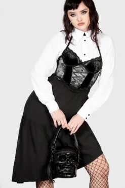 Grave Digger Skull Handbag [B] -Gothic Wear Store GRAVE DIGGER SKULL HANDBAG W G