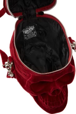 Grave Digger Skull Handbag [BLOOD] -Gothic Wear Store GRAVEDIGGER HANDBAG BLOODVELVET H