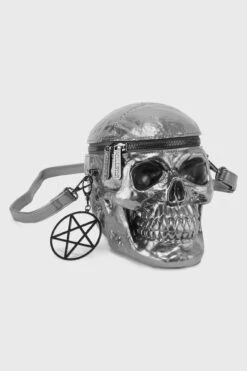 Grave Digger Skull Handbag [GUNMETAL] -Gothic Wear Store GravediggerBag GUNMETAL G