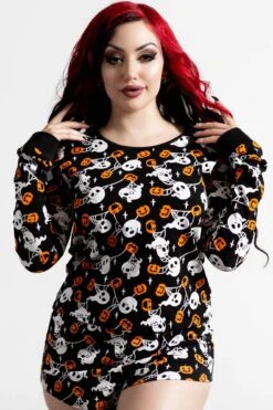 Haunted Pumpkin Long Sleeve Top