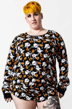 Haunted Pumpkin Long Sleeve Top [PLUS]