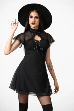 Hauntilda Keyhole Dress -Gothic Wear Store HAUNTILDA KEYHOLE DRESS W D