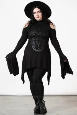 Kiss 'N' Spell Long Sleeve Top -Gothic Wear Store KISS N SPELL LONG SLEEVE TOP W D