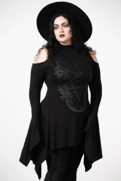 Kiss 'N' Spell Long Sleeve Top -Gothic Wear Store KISS N SPELL LONG SLEEVE TOP W E