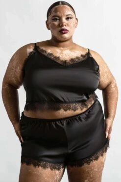 Lace Of Spades Satin Set [PLUS]