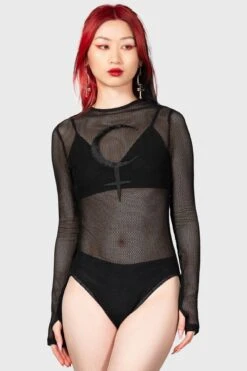 Lilith's Moon Bodysuit -Gothic Wear Store LILITHS MOON BODYSUIT W D