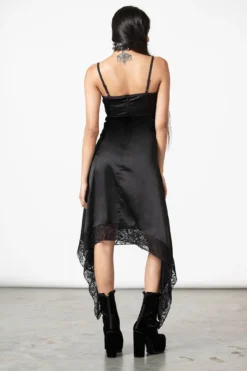 Loya Satin Maxi Dress -Gothic Wear Store LOYA SATIN MAXI DRESS W E