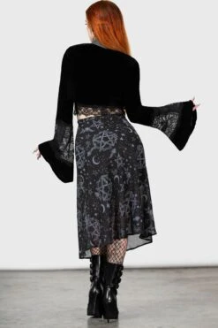 Luella Bias Midi Skirt -Gothic Wear Store LUELLA BIAS MIDI SKIRT W F