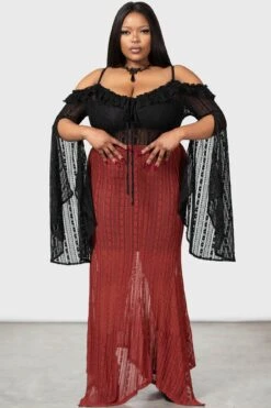 Melisanda Bardot Top [PLUS] -Gothic Wear Store MELISANDA BARDOT TOP PLUS W D