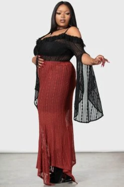 Melisanda Bardot Top [PLUS] -Gothic Wear Store MELISANDA BARDOT TOP PLUS W E