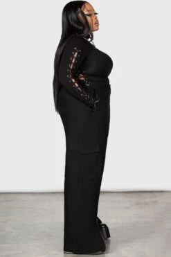 Moray High Waisted Trousers [PLUS] -Gothic Wear Store MORAY HIGH WAISTED TROUSERS PLUS W C