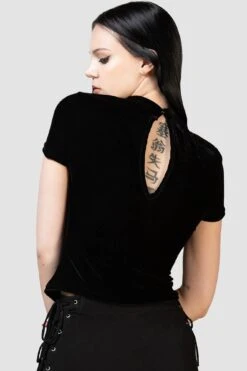 Mortmoth Velvet Top -Gothic Wear Store MORTMOTH VELVET TOP W D