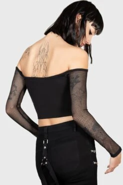 Nightcall Fishnet Top 5 Nightcall Fishnet Top -Gothic Wear Store NIGHTCALL FISHNET TOP W D