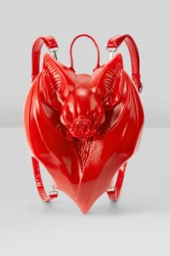 Nightly Bite Backpack [RED] -Gothic Wear Store NIGHTLY BITE BACKPACK RED W D