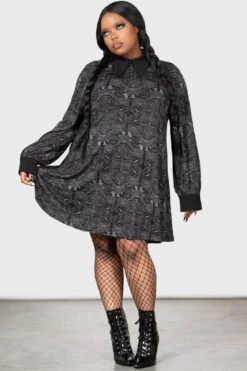 Nightshade Society Mini Dress [PLUS] -Gothic Wear Store NIGHTSHADE SOCIETY MINI DRESS PLUS W E
