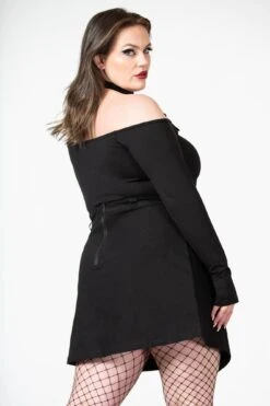 Oralia Cold Shoulder Top [PLUS] -Gothic Wear Store ORALIA COLD SHOULDER TOP PLUS C