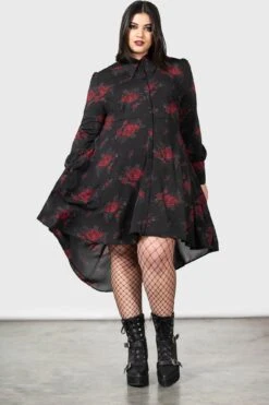 Pandora Shirt Dress [PLUS] -Gothic Wear Store PANDORA SHIRT DRESS PLUS W D