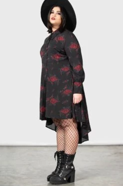 Pandora Shirt Dress [PLUS] -Gothic Wear Store PANDORA SHIRT DRESS PLUS W F