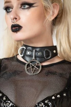 Penta Ritual Choker -Gothic Wear Store PENTA RITUAL CHOKER W D